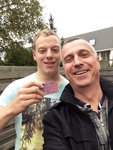 Jordy Luijten gelijk de 1ste keer geslaagd voor zijn rijbewijs!